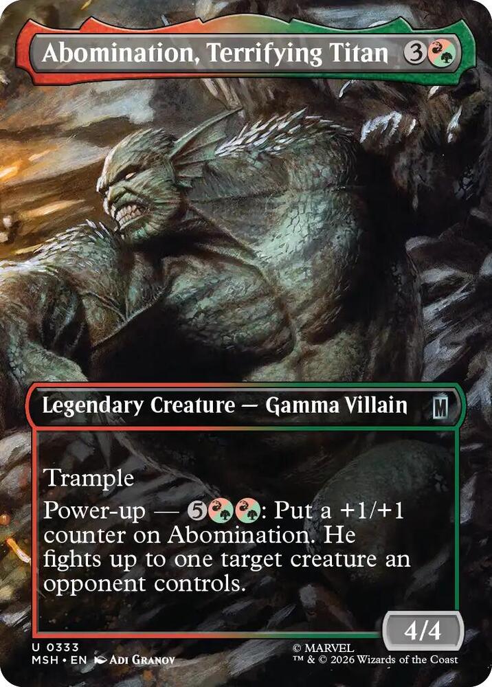 Abomination, Terrifying Titan (Borderless) - Marvel Super Heroes #333