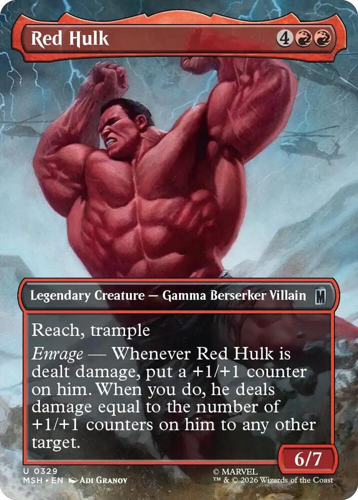Red Hulk (Borderless) - Marvel Super Heroes #329