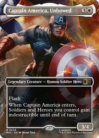 Captain America, Unbowed (Borderless) - Commander: Marvel Super Heroes - 505