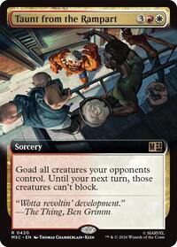 Taunt from the Rampart (Extended Art) - Commander: Marvel Super Heroes - 420
