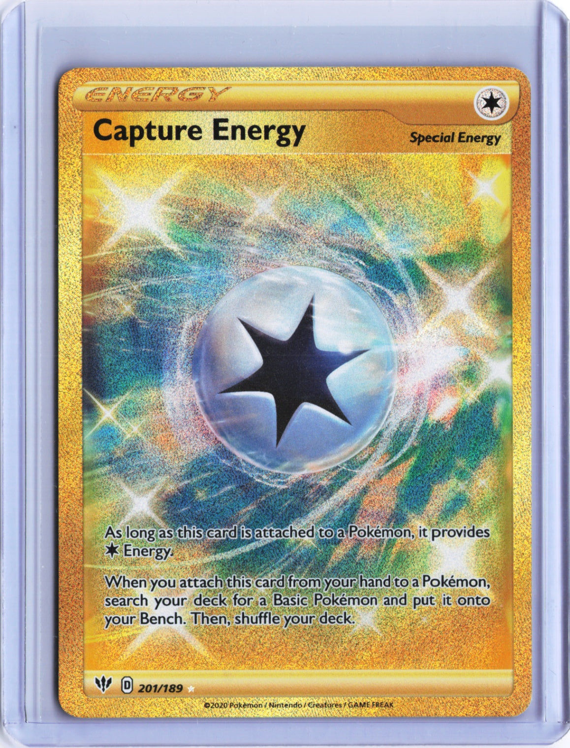 Capture Energy (Secret) Secret Rare SWSH03: Darkness Ablaze 201/189 NM