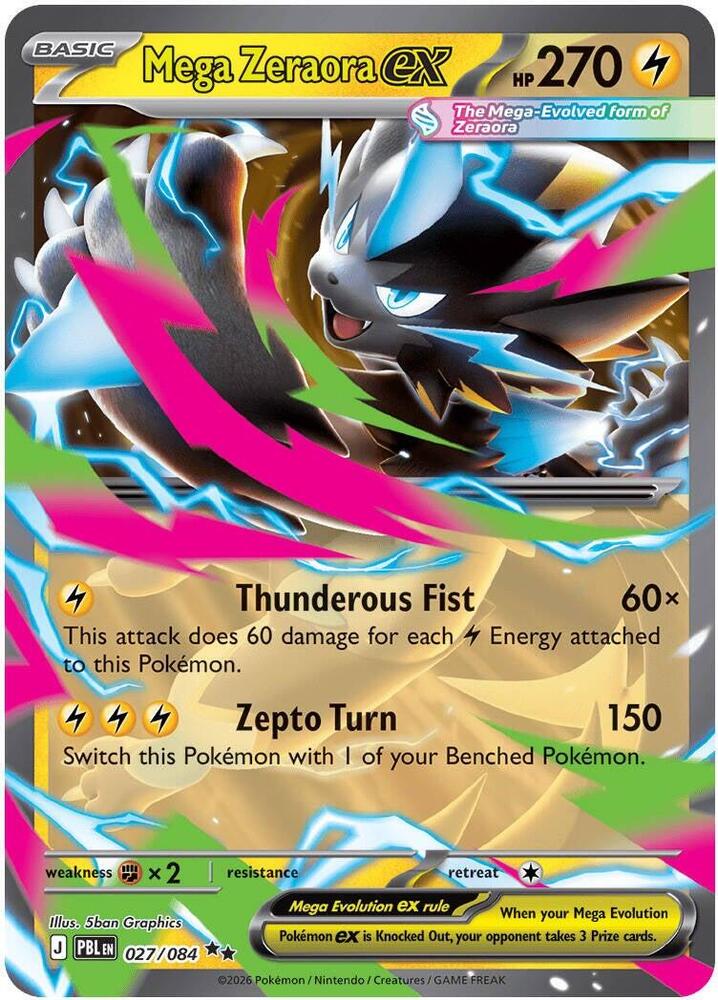 Mega Zeraora ex - Pitch Black #027/084