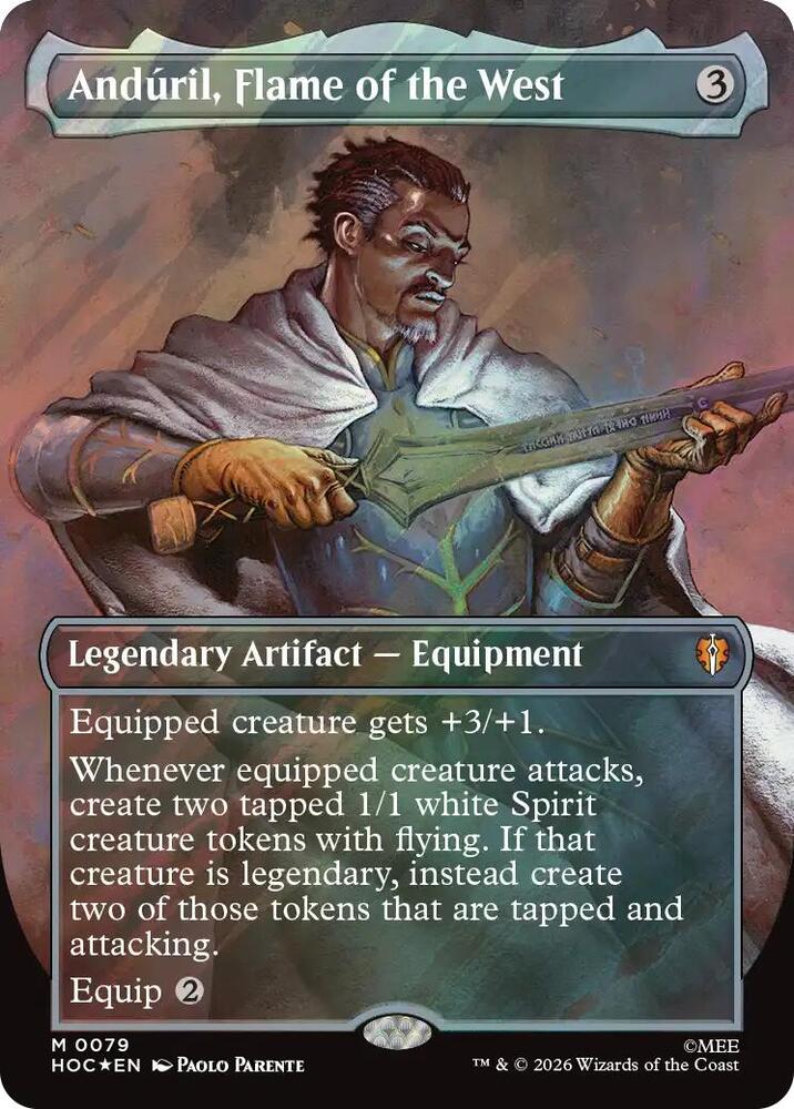 Anduril, Flame of the West (Borderless) (Surge Foil) - The Hobbit: Eternal-Legal #79
