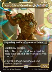 Karn, Gilded Guardian (Borderless) - Reality Fracture - 316