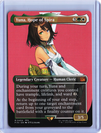 Yuna, Hope of Spira (Borderless) M FINAL FANTASY 404 NM