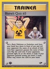 Blaine's Quiz #3 - Gym Challenge - 112/132