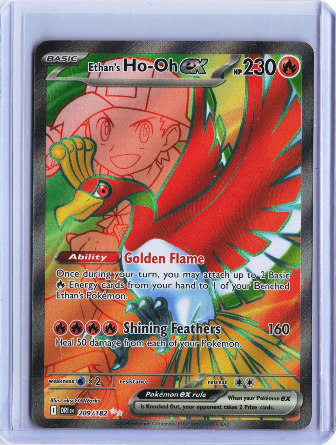 Ethan's Ho-Oh ex Ultra Rare SV10: Destined Rivals 209/182 NM
