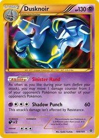 Dusknoir (104 Secret Rare) - Plasma Blast #104/101