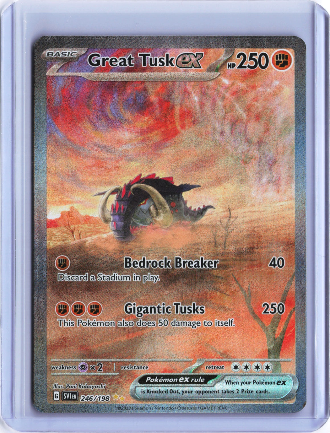 Great Tusk ex Special Illustration Rare SV01: Scarlet & Violet Base Set 246/198 NM