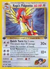 Koga's Pidgeotto - Gym Challenge - 027/132