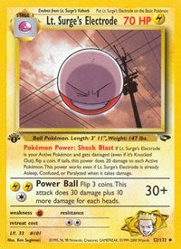 Lt. Surge's Electrode - Gym Challenge - 052/132