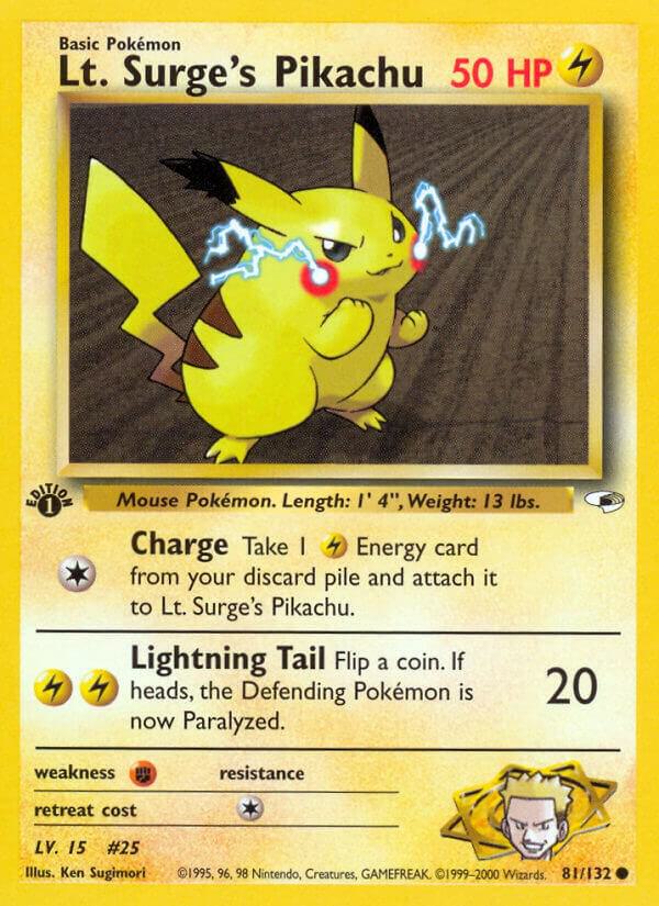 Lt. Surge's Pikachu - Gym Heroes #081/132