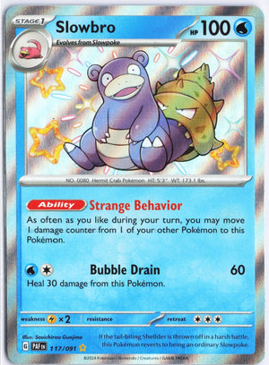 Slowbro Shiny Rare SV: Paldean Fates 117/091 NM