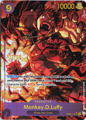 Monkey.D.Luffy (119) (Alternate Art) SEC Emperors in the New World OP09-119 NM
