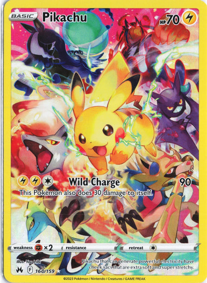 Pikachu (Secret) Secret Rare Crown Zenith 160/159 NM