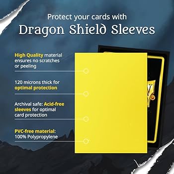 Dragon Shield: Matte Yellow Card Sleeves - 100 Count