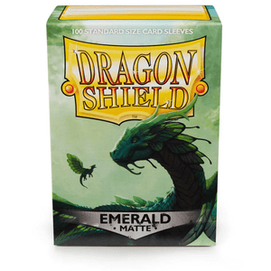 Dragon Shield Standard Size Card Game Sleeves Box (100)- Matte Emerald