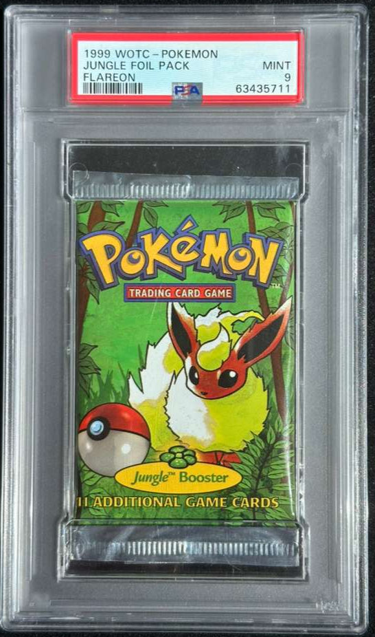 1999 POKEMON JUNGLE PACK JUNGLE FOIL PACK FLAREON PSA#9