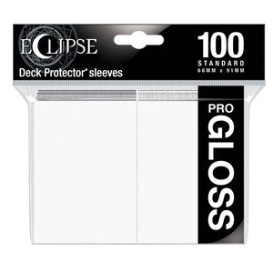 Ultra Pro: Eclipse Deck Protector Sleeves Pro Gloss Standard - White (100 Count)
