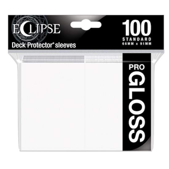 Ultra Pro: Eclipse Gloss Deck Protector, Arctic White - 100 ct