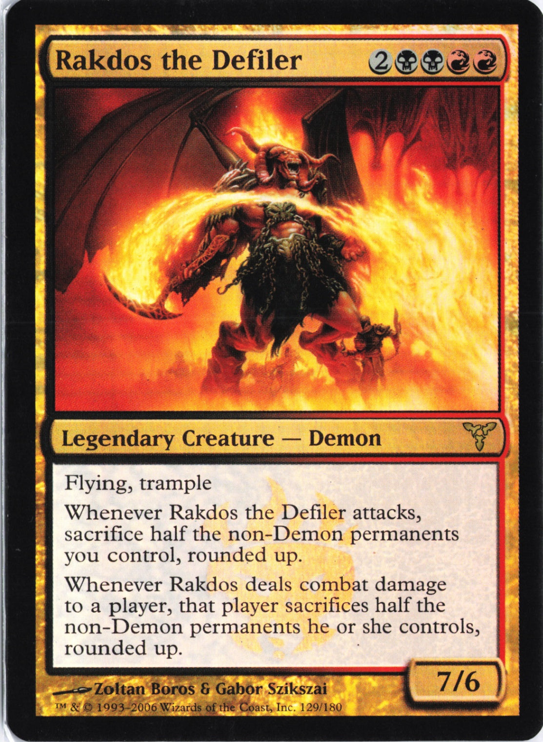 Rakdos the Defiler R Dissension 129 NM