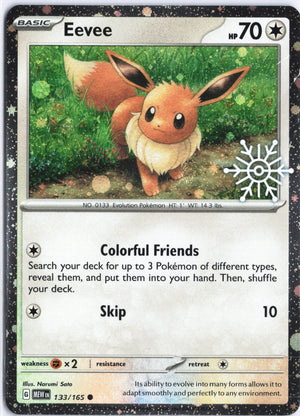Eevee Common SV: Scarlet & Violet 151 133/165 NM Snowflake Stamp
