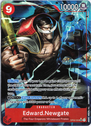 Edward.Newgate () (Alternate Art) SR Premium Booster -The Best- OP02-004 NM
