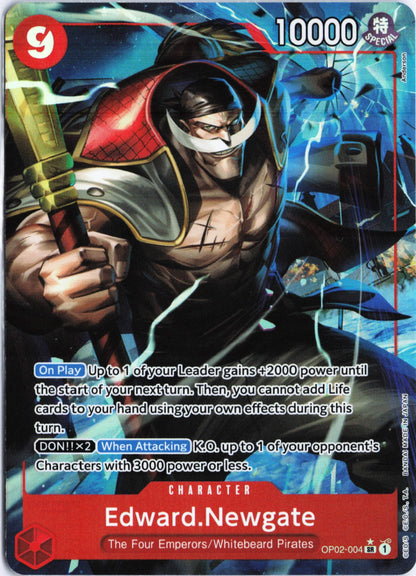 Edward.Newgate () (Alternate Art) SR Premium Booster -The Best- OP02-004 NM