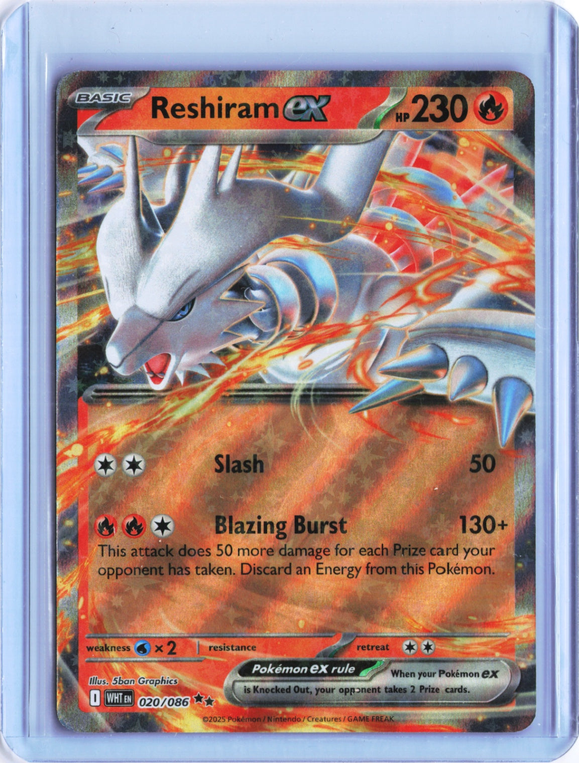 Reshiram ex Double Rare SV: White Flare 020/086 NM