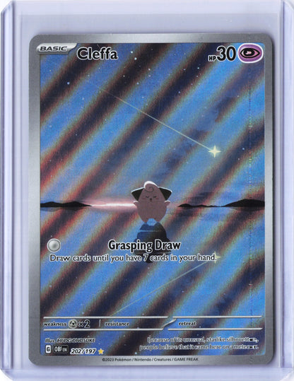 Cleffa - Illustration Rare SV03: Obsidian Flames 202/197 NM