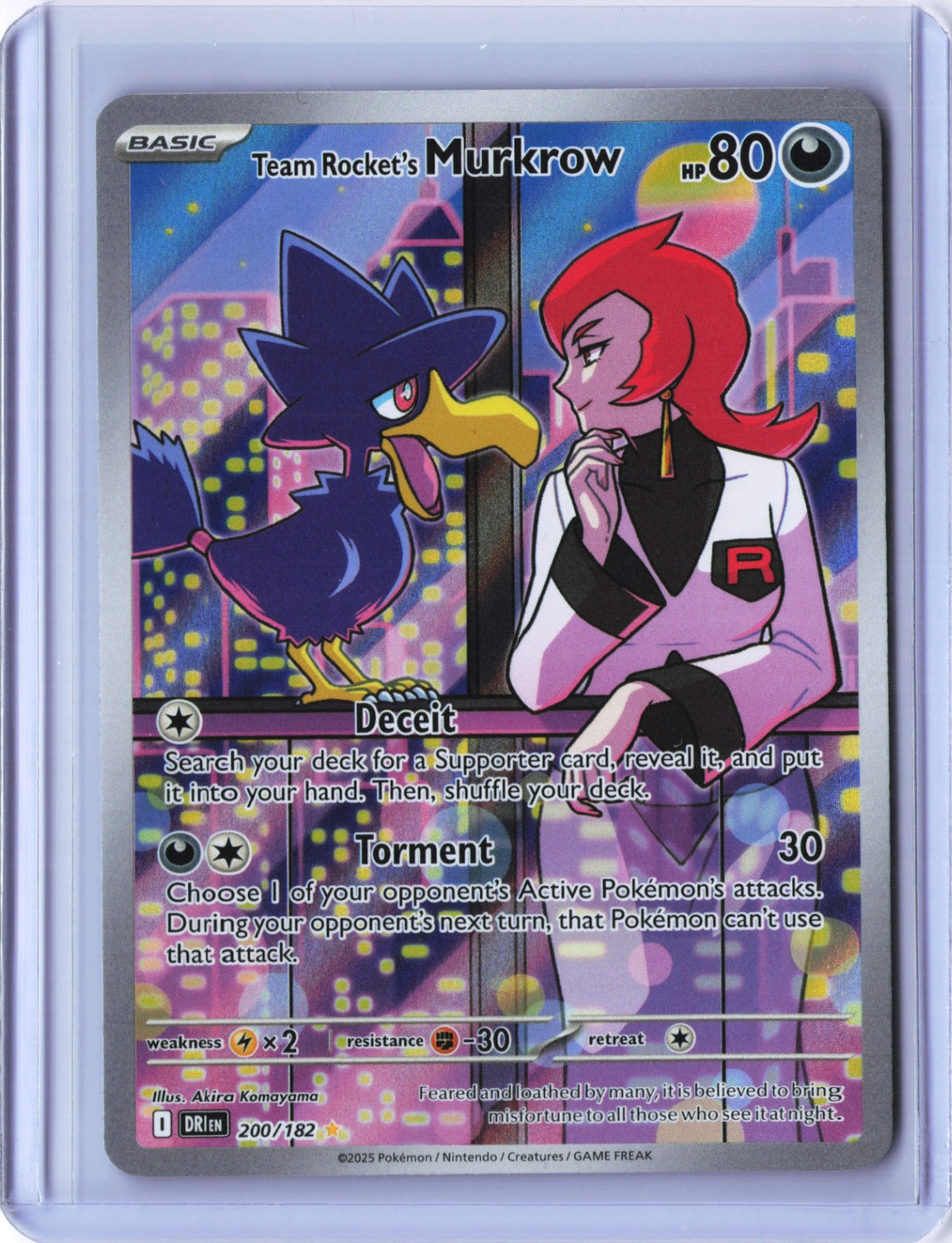 Team Rocket's Murkrow - Illustration Rare SV10: Destined Rivals 200/182 NM