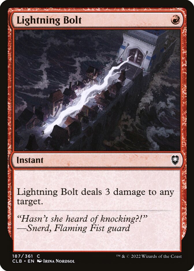 Lightning Bolt - Commander Legends: Battle for Baldur's Gate #187