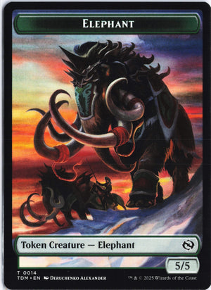 Elephant // Treasure  Double-Sided Token T Tarkir: Dragonstorm 14 // 16 NM