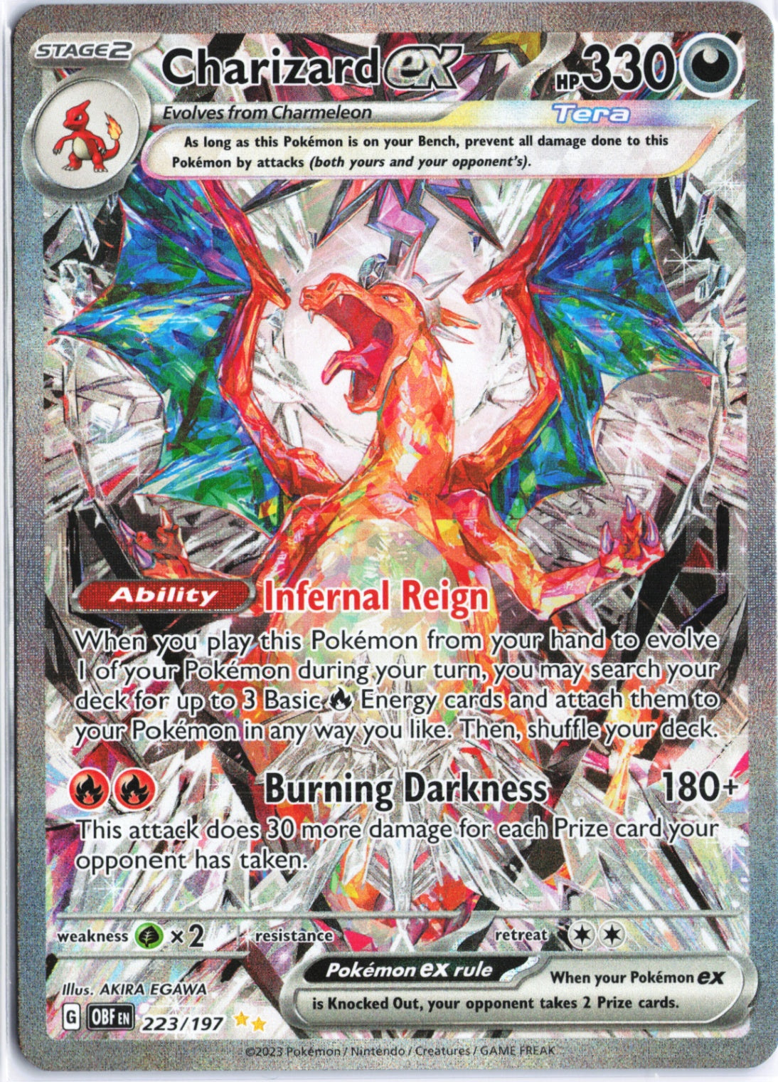 Charizard ex Special Illustration Rare SV03: Obsidian Flames 223/197 NM