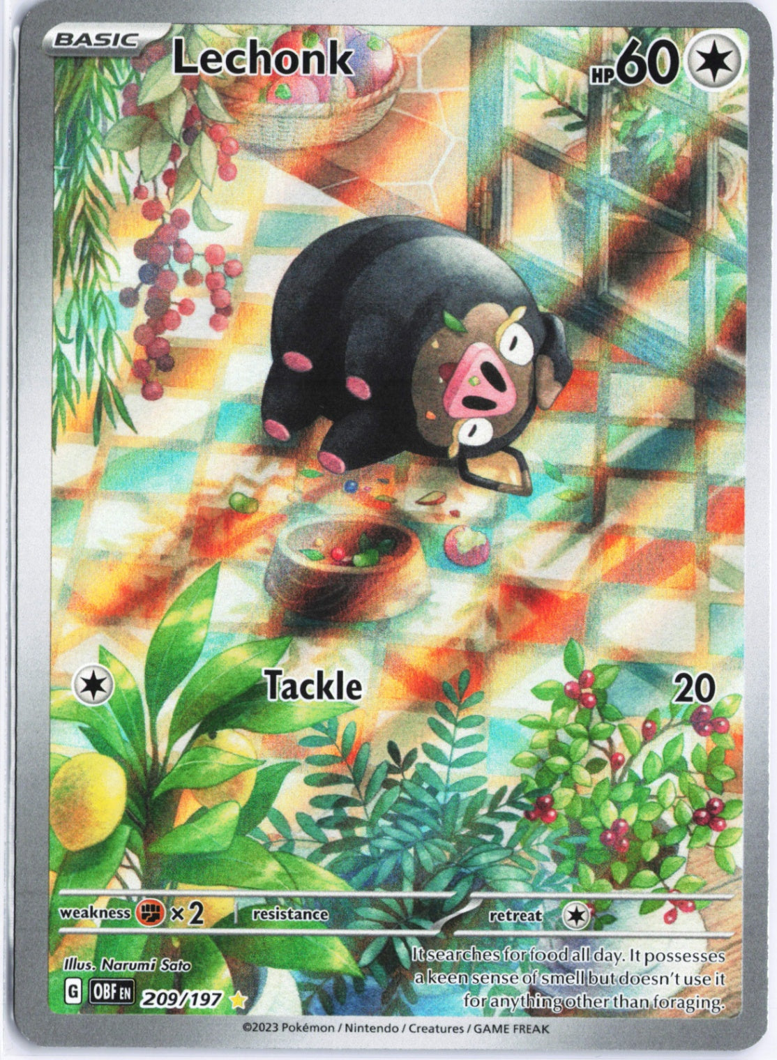Lechonk Illustration Rare SV03: Obsidian Flames 209/197 NM