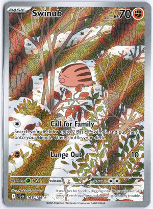 Swinub - Illustration Rare SV09: Journey Together 165/159 NM