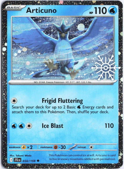 Articuno - Uncommon SV09: Journey Together 032/159 NM Snowflake Stamp