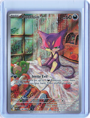 Purrloin - Illustration Rare SV: White Flare 136/086 NM