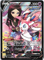 Sylveon V Ultra Rare SWSH09: Brilliant Stars Trainer Gallery TG14/TG30 NM