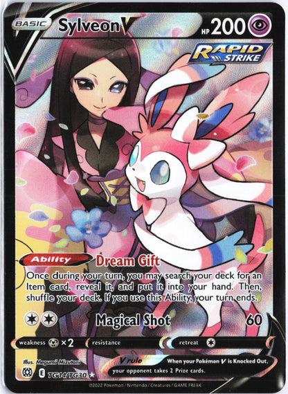 Sylveon V Ultra Rare SWSH09: Brilliant Stars Trainer Gallery TG14/TG30 NM