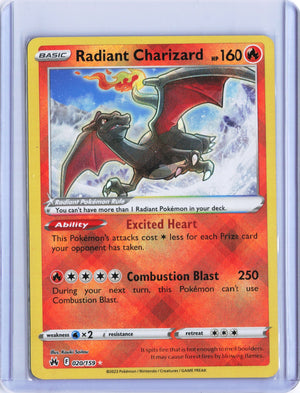 Radiant Charizard Radiant Rare Crown Zenith 020/159 NM