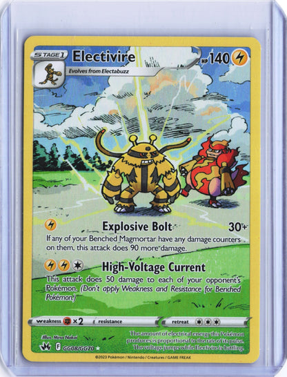 Electivire Ultra Rare Crown Zenith: Galarian Gallery GG08/GG70 NM