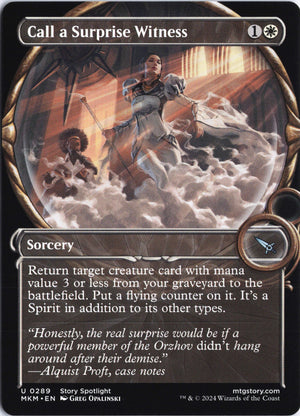 Call a Surprise Witness (Showcase) U Murders at Karlov Manor 289 NM