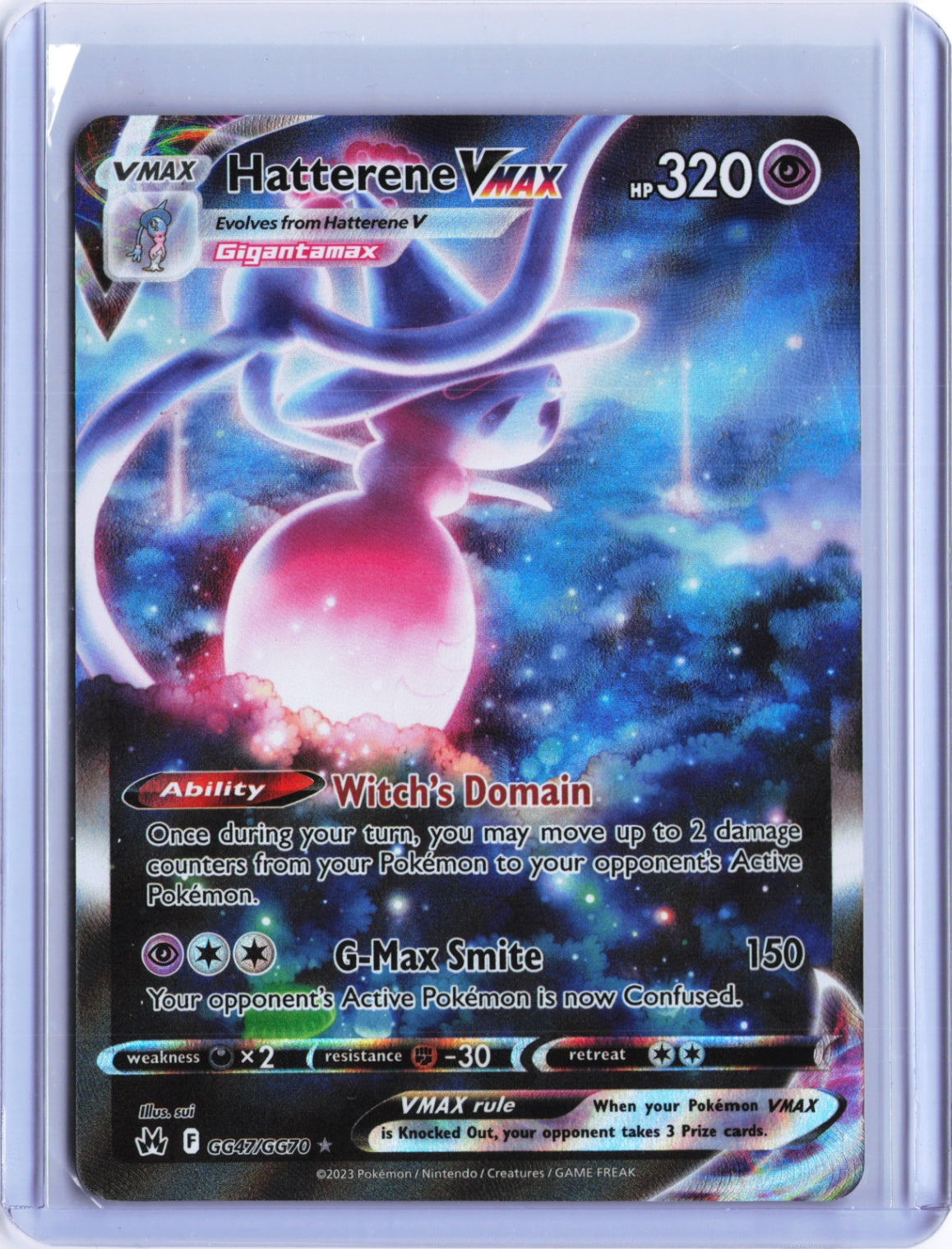 Hatterene VMAX Ultra Rare Crown Zenith: Galarian Gallery GG47/GG70 NM