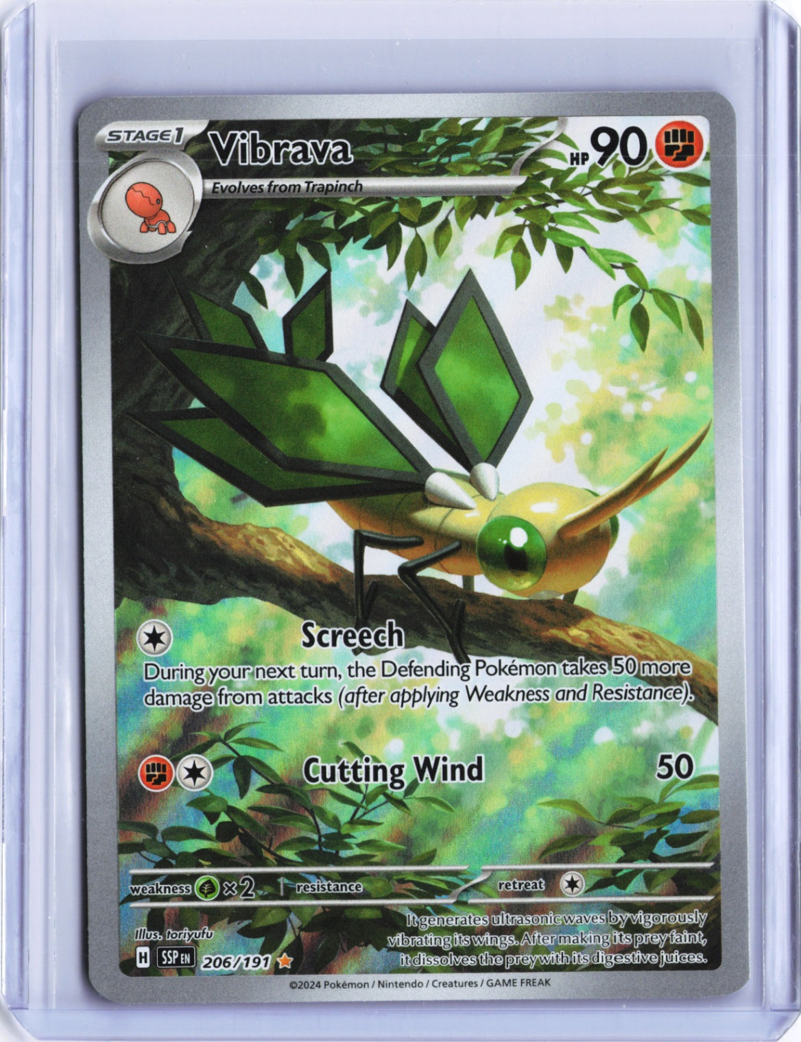 Vibrava - Illustration Rare SV08: Surging Sparks 206/191 NM