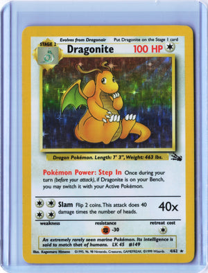 Dragonite (4) Holo Rare Fossil 04/62 NM