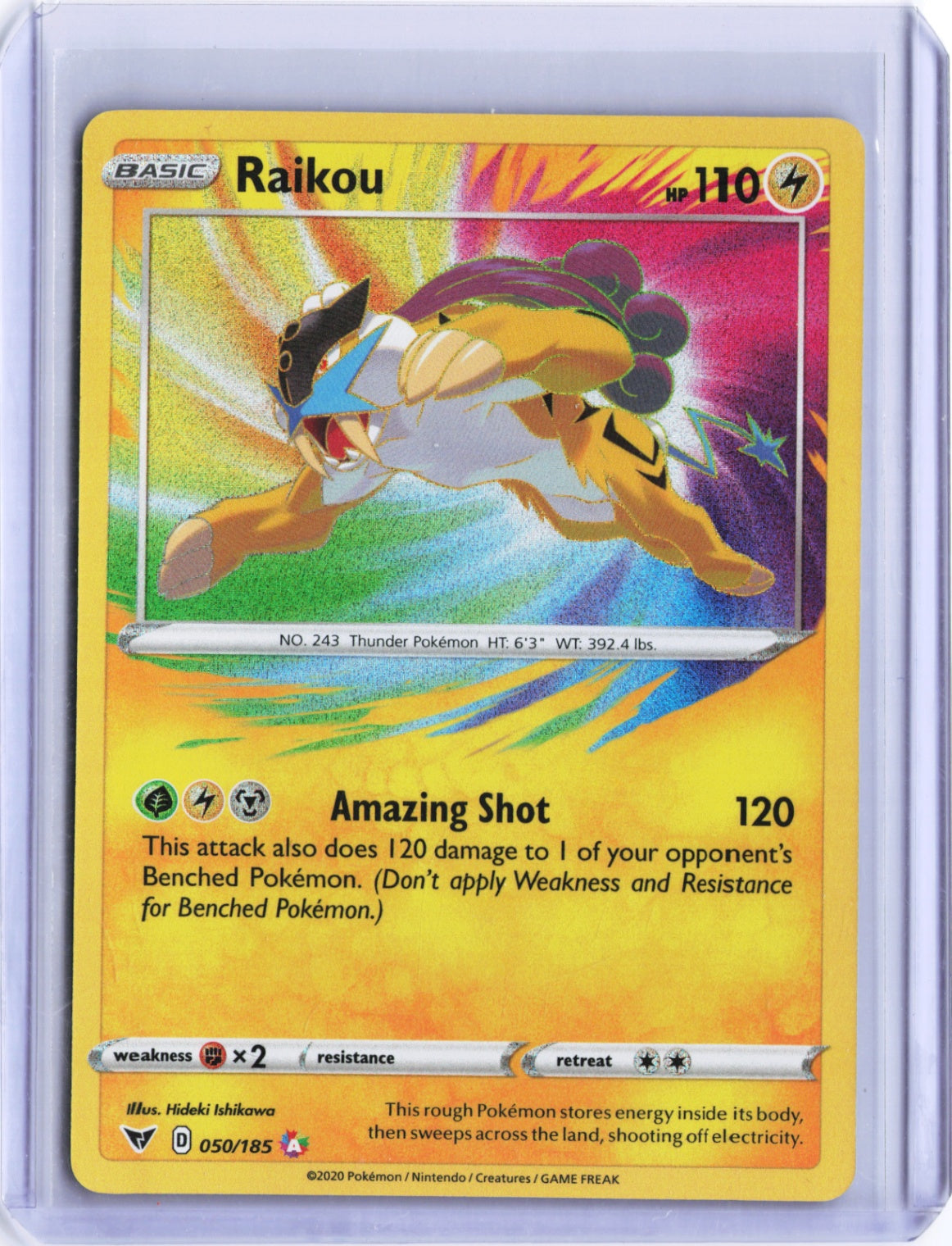 Raikou Amazing Rare SWSH04: Vivid Voltage 050/185 NM
