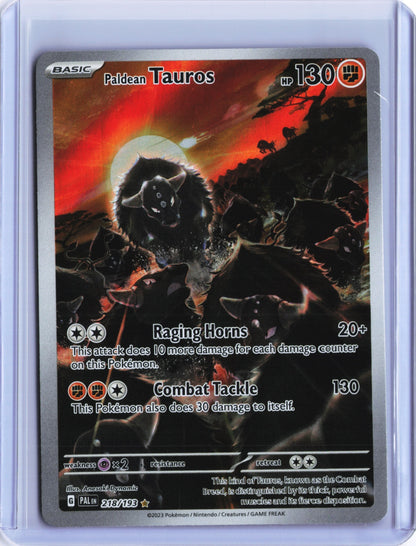 Paldean Tauros - Illustration Rare SV02: Paldea Evolved 218/193 NM