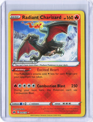Radiant Charizard Radiant Rare Crown Zenith 020/159 NM