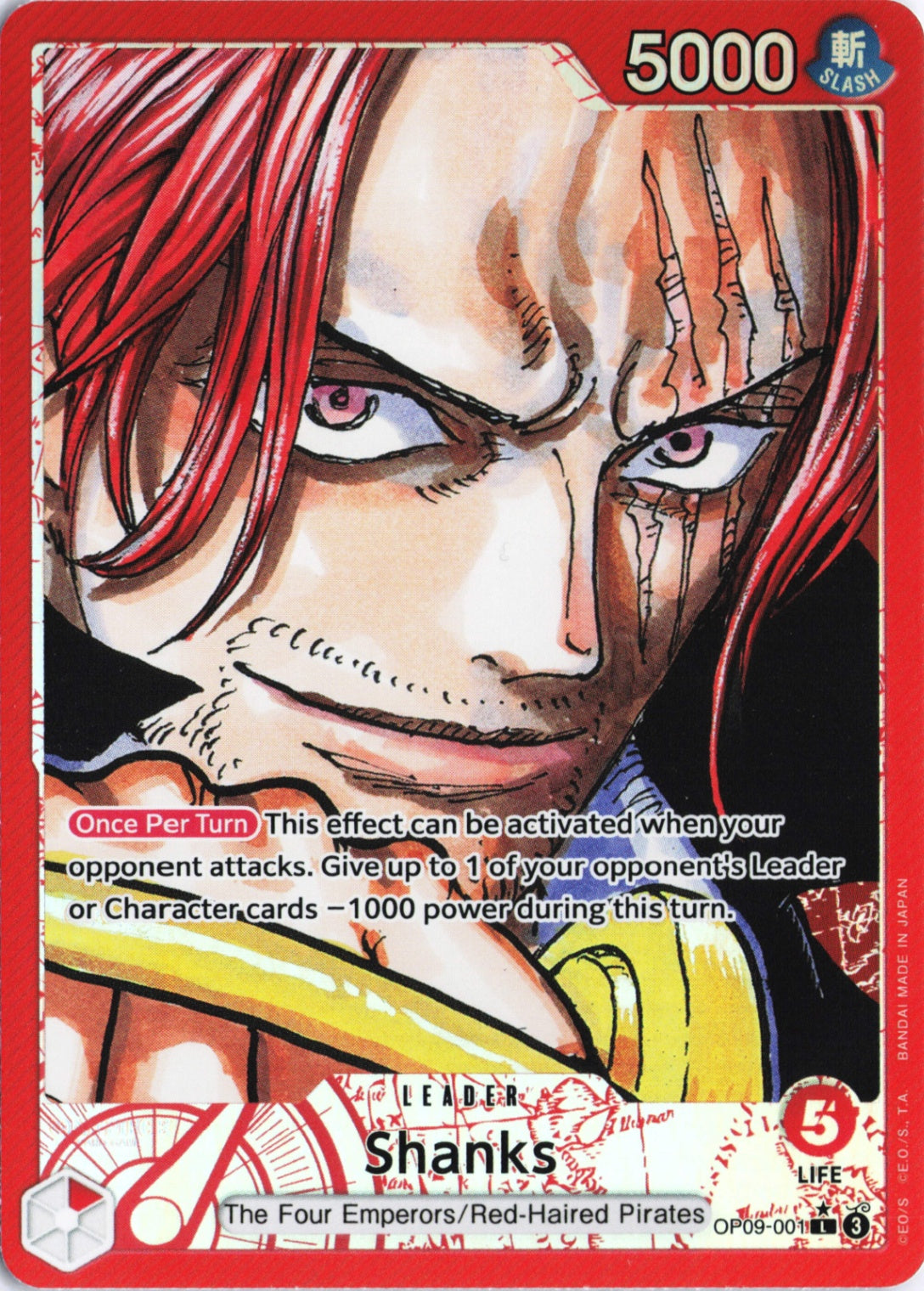 Shanks (001) (Parallel) L Emperors in the New World OP09-001 NM